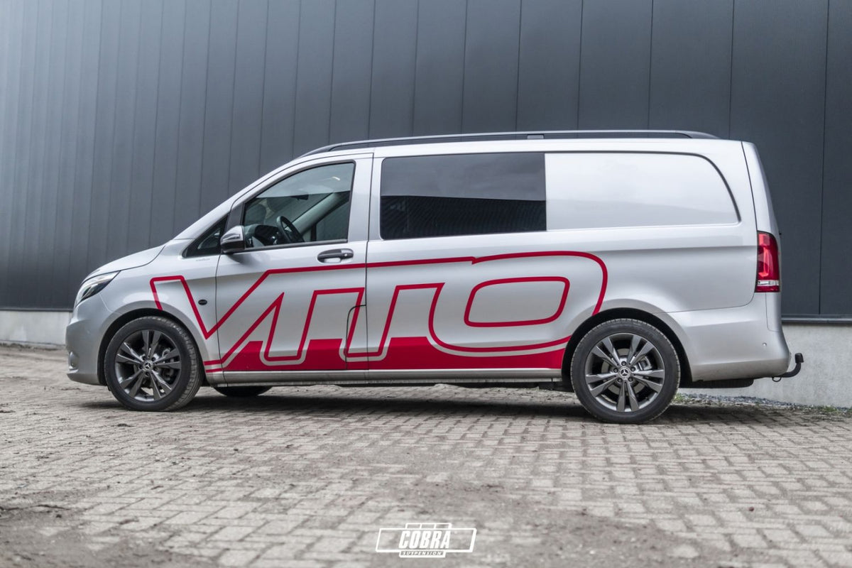 Cobra Lowering Springs fitted to Mercedes-Benz Vito W447 – 30mm front, 45mm rear drop