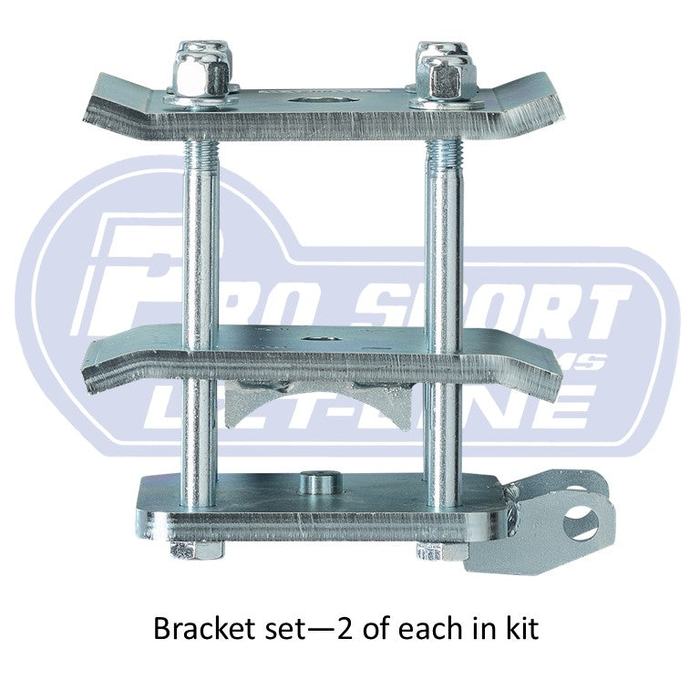 Prosport shackle kit bracket detail for VW Caddy MK3 2KA