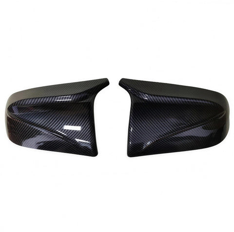 Carbon Fibre Look M Style Wing Mirror Covers for Tesla Model 3 2019-2021 - product view | Carbon Accents