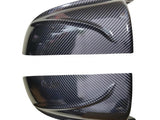 Carbon Fibre Look M Style Wing Mirror Covers for Tesla Model 3 2019-2021 - angled product view | Carbon Accents
