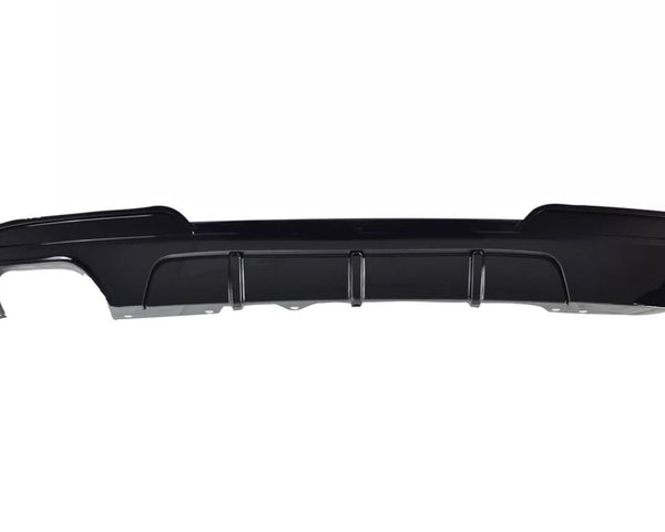 A black car bumper, featuring vertical slits for airflow, is displayed against a plain white background.