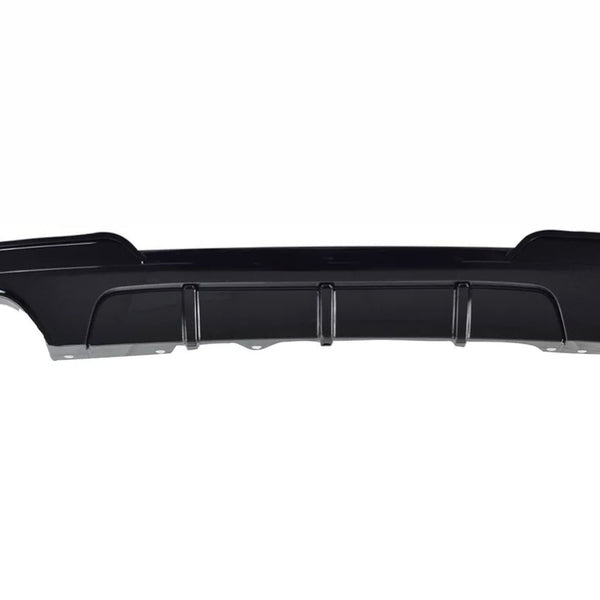A black car bumper, featuring vertical slits for airflow, is displayed against a plain white background.