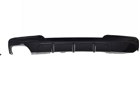 A black car bumper, featuring vertical slits for airflow, is displayed against a plain white background.