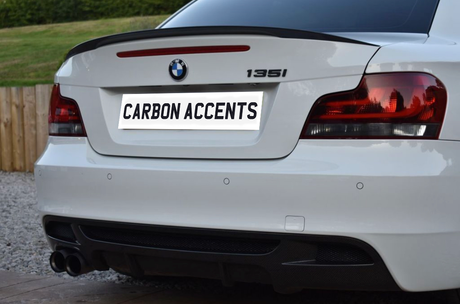 1 Series - E82 Coupe: Gloss Black Performance Style Spoiler - Carbon Accents