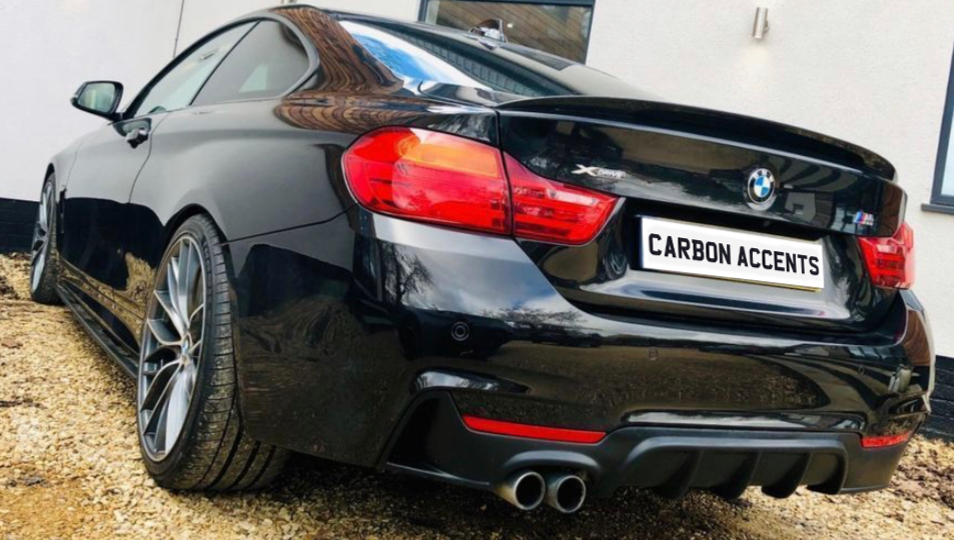 4 Series - F32: Gloss Black Performance Style Spoiler - Carbon Accents