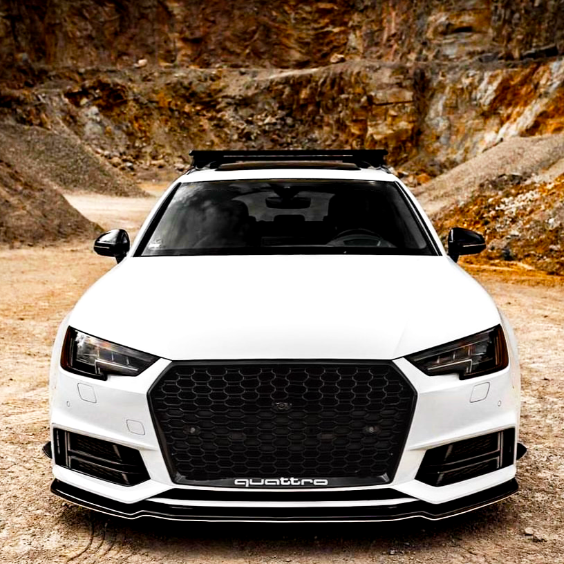 A4 B9 Gloss Black Badgeless Honeycomb Style Grill 15 19