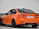 Orange BMW M3, parked, features 