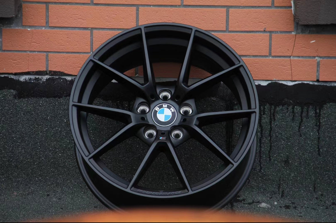 BMW 1 Series Alloy Wheels Satin Black M3 CS 763M Style – Carbon Accents
