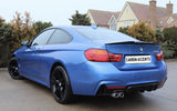 4 Series - F32/F33/F36: Gloss Black Twin Exhaust Diffuser 14-20