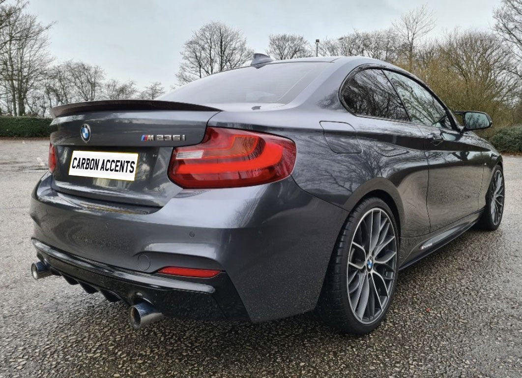2 Series - F22/F23: Gloss Black Dual Exhaust Diffuser 14-21