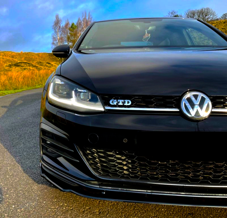 Golf - MK7.5 GTI/GTD/R: Gloss Black Front Splitter 17-19