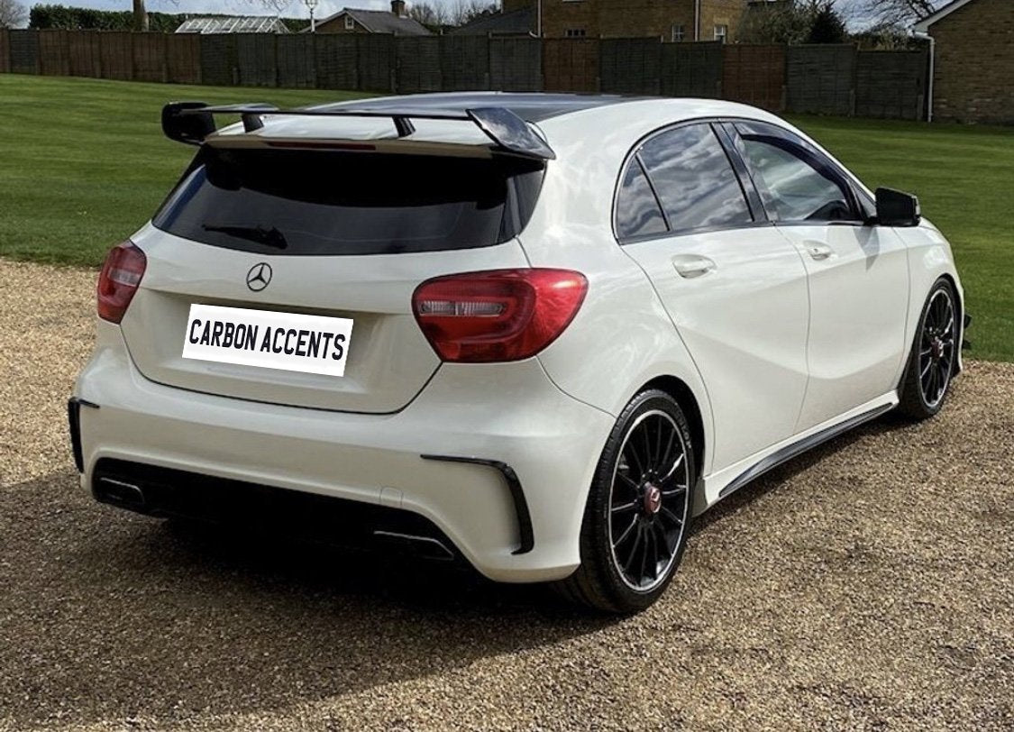A Class - W176 Facelift: Gloss Black Rear Canards Fins 16-18