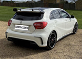 A Class - W176 Facelift: Gloss Black Rear Canards Fins 16-18
