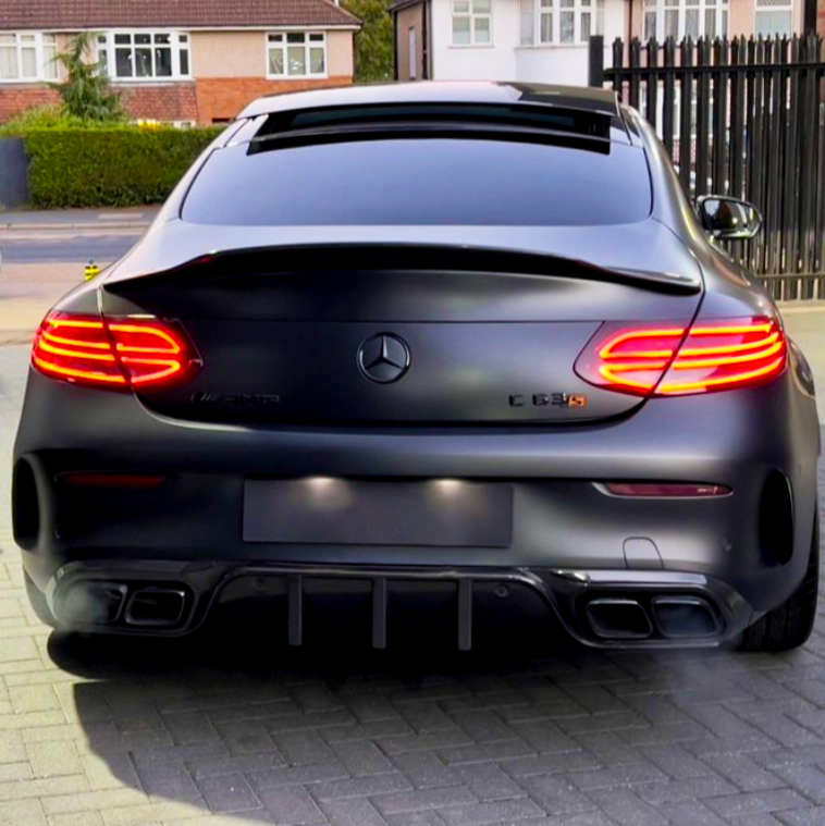 C Class - C205 Coupe: Gloss Black PSM Style Spoiler 14-21