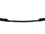 Black car bumper lip, slightly curved with mounting holes, set against a plain white background.