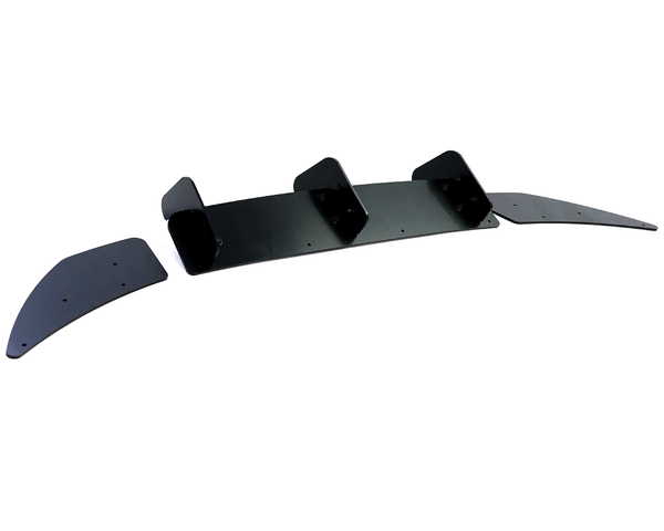 Black, angular car diffuser with three mounting brackets attached, placed against a white background; no text present.