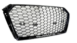 A4 - B9: Gloss Black Badgeless Honeycomb Style Grill 15-19