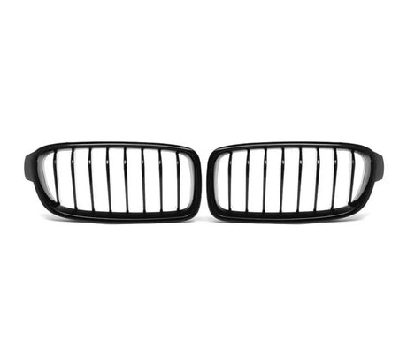 3 Series - F30/F31: Gloss Black Grill Single Slate - Carbon Accents