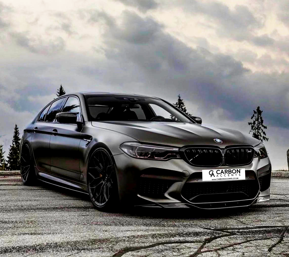 BMW 5 Series G30 G31 Double Slat Grill Gloss Black – Carbon Accents