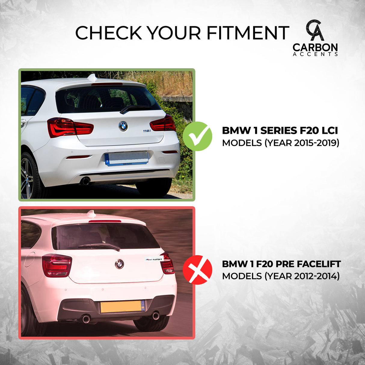 1 Series - F20/F21 Facelift LCI: Gloss Black Double Slat Grill 15-19