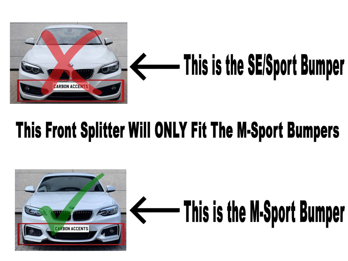 2 Series - F22/F23: Gloss Black Splitter 14-21