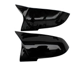 M Style Gloss Black Wing Mirror Cover -  1 Series/2 Series/3 Series/4 Series - Carbon Accents