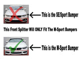4 Series - F32/F33/F36: Gloss Black M Performance Splitter 14-20