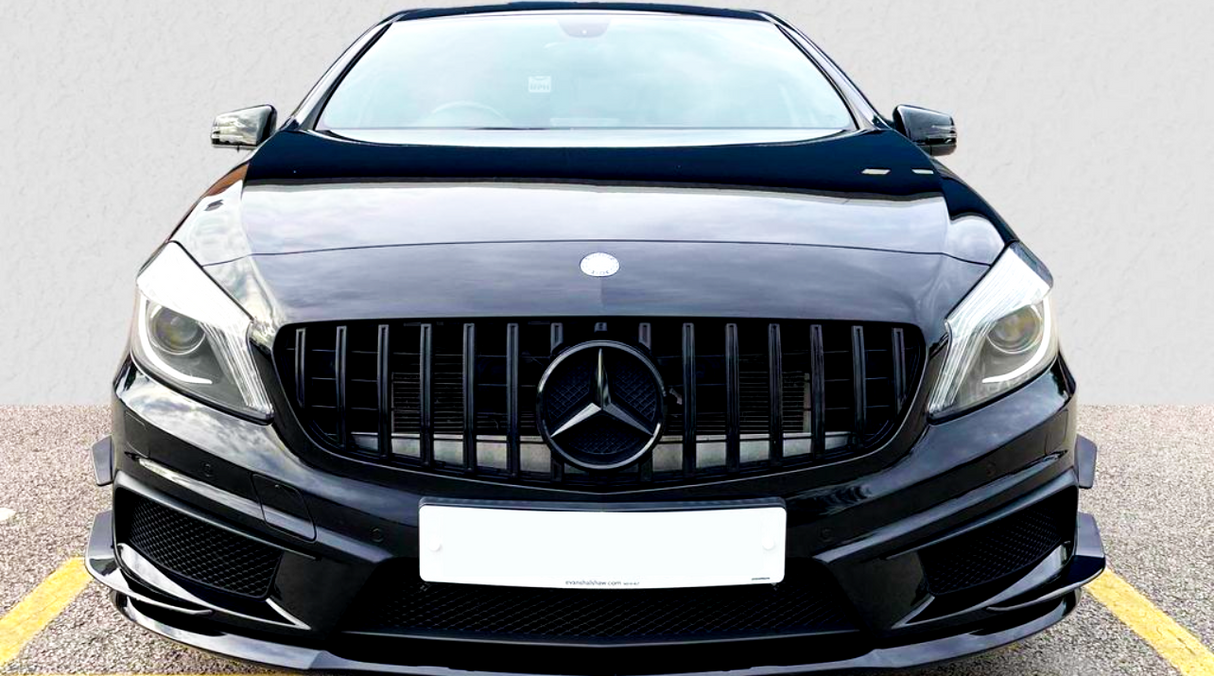 A Class - W176 Pre-Facelift: Gloss Black Panamericana GT Grill 13-15