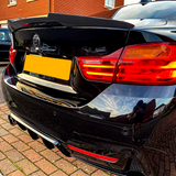 4 Series - F32/F33/F36: Gloss Black Twin Exhaust Diffuser 14-20