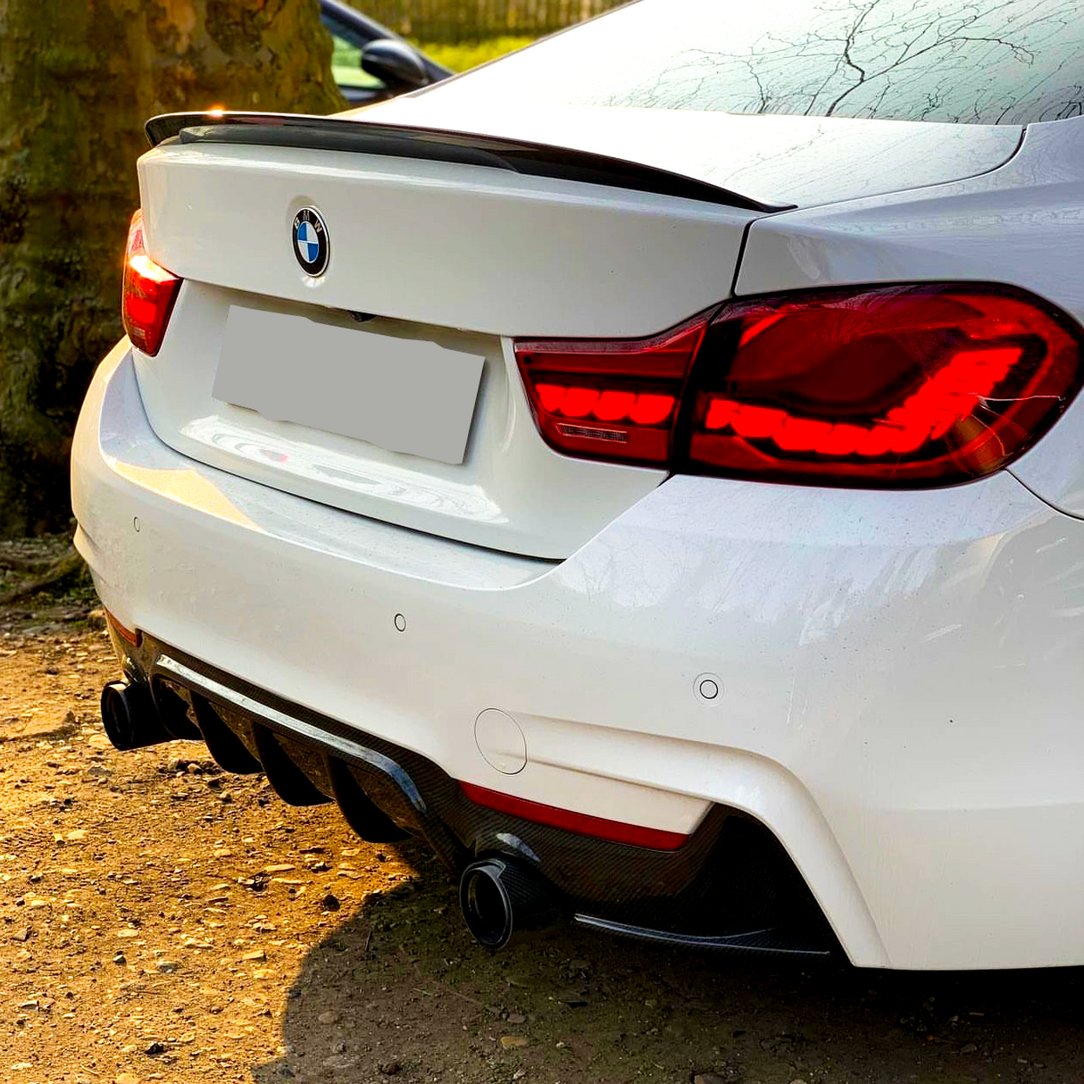 BMW 4 Series F32 Coupe Spoiler: Gloss Black Performance Style