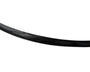 A sleek, black carbon fiber spoiler curves gracefully in a minimalist, white background.