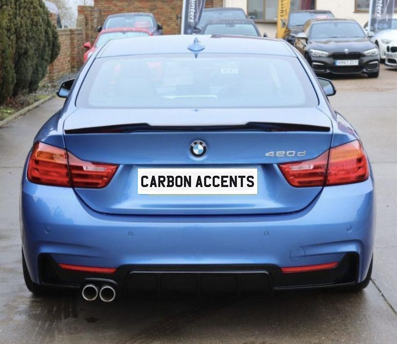 4 Series - F32/F33/F36: Gloss Black Twin Exhaust Diffuser 14-20