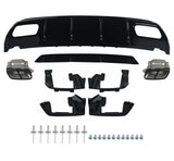 A Class - W176: Gloss Black Diffuser & Black Exhaust Tips 13-18