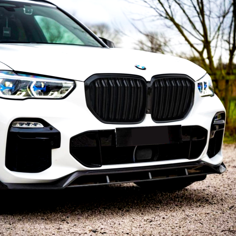 BMW X5 G05 Pre-Facelift Grill Gloss Black Single Grill – Carbon Accents
