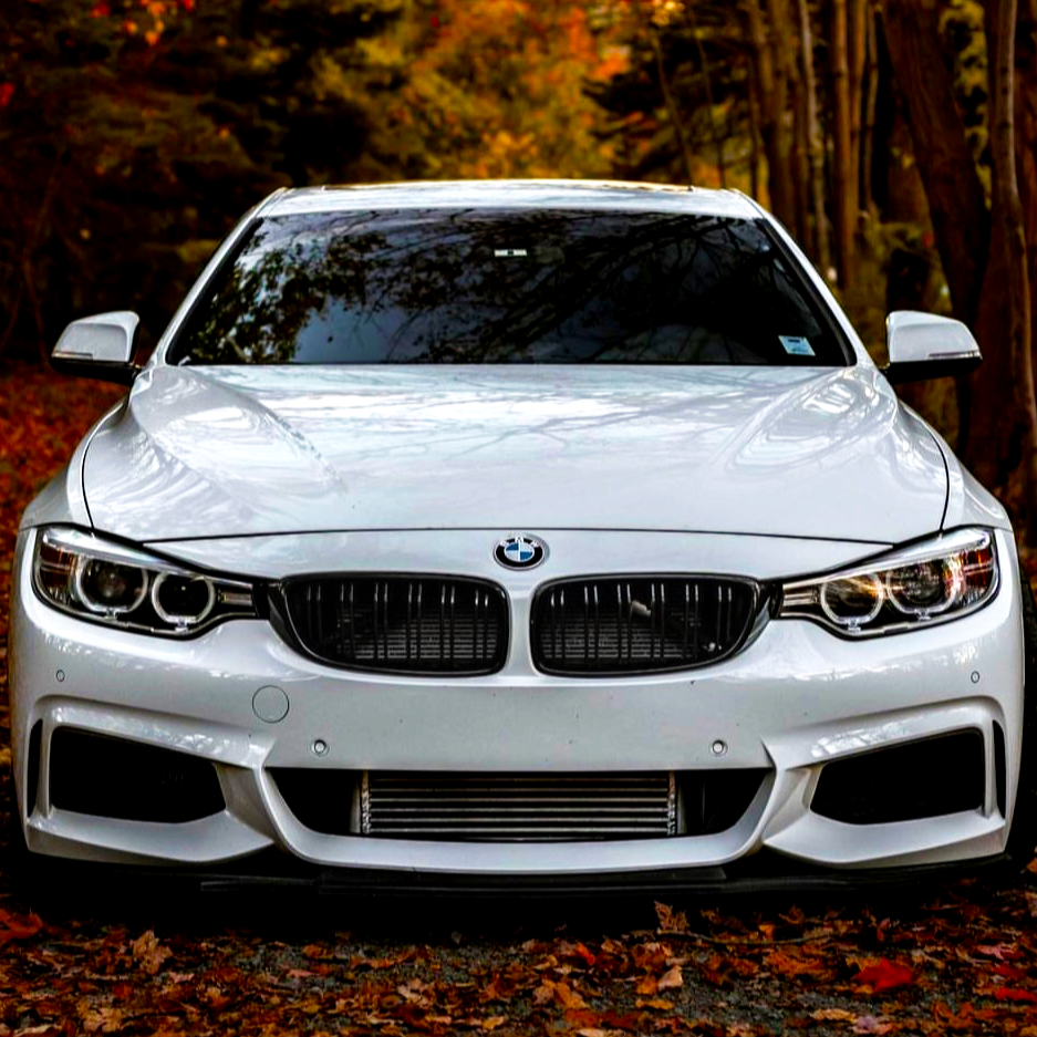 BMW 4 Series F32/F33/F36 Double Slat Grill: Gloss Black – Carbon Accents