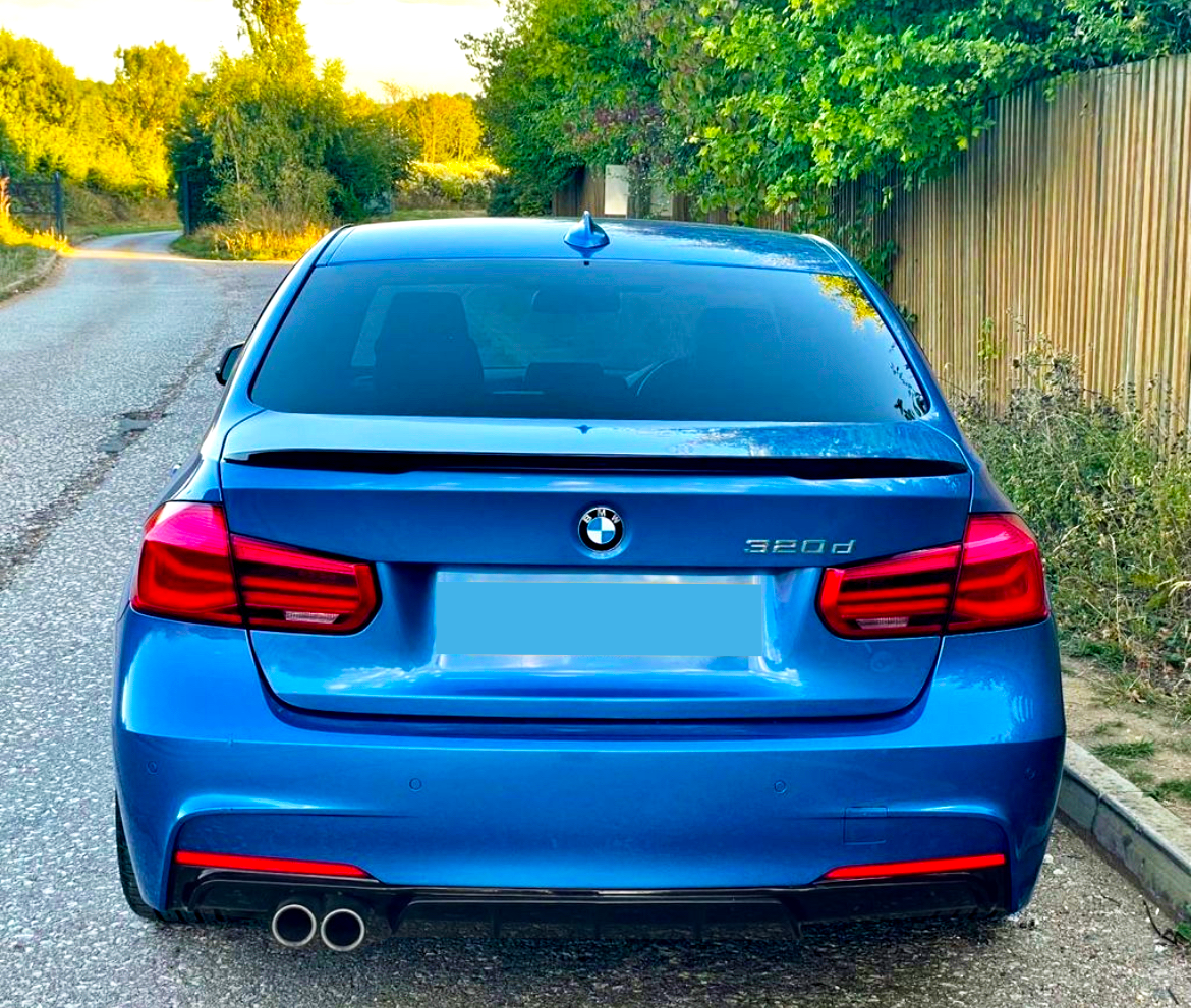 Gloss Black Rear Valance Diffuser – For BMW 3 Series F30/F31 – Twin Exhaust Tip Style – Auto Perfectionists UK