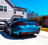 4 Series - F32/F33/F36: Gloss Black Dual Exhaust Diffuser 14-20