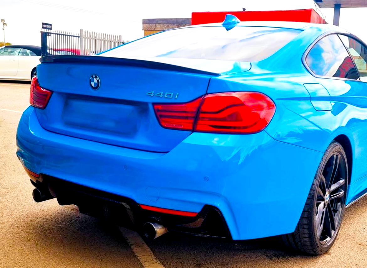 4 Series - F32/F33/F36: Gloss Black Dual Exhaust Diffuser 14-20