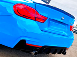 4 Series - F32/F33/F36: Gloss Black Dual Exhaust Diffuser 14-20