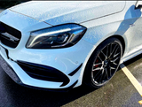 A Class - W176 Facelift: Gloss Black Front Canards 16-18