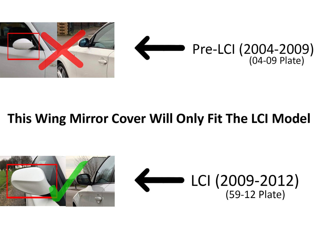 E82 E92 - Facelift: Carbon Fibre Wing Mirrors - Carbon Accents, E8XE9XLCIWMCF
